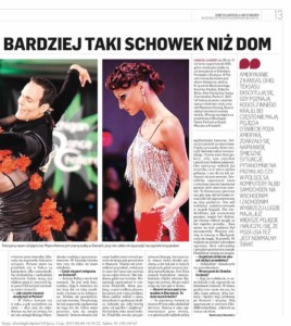 Izabella in Gazeta Olsztynska on Ballroom Dancing in Philadelphia